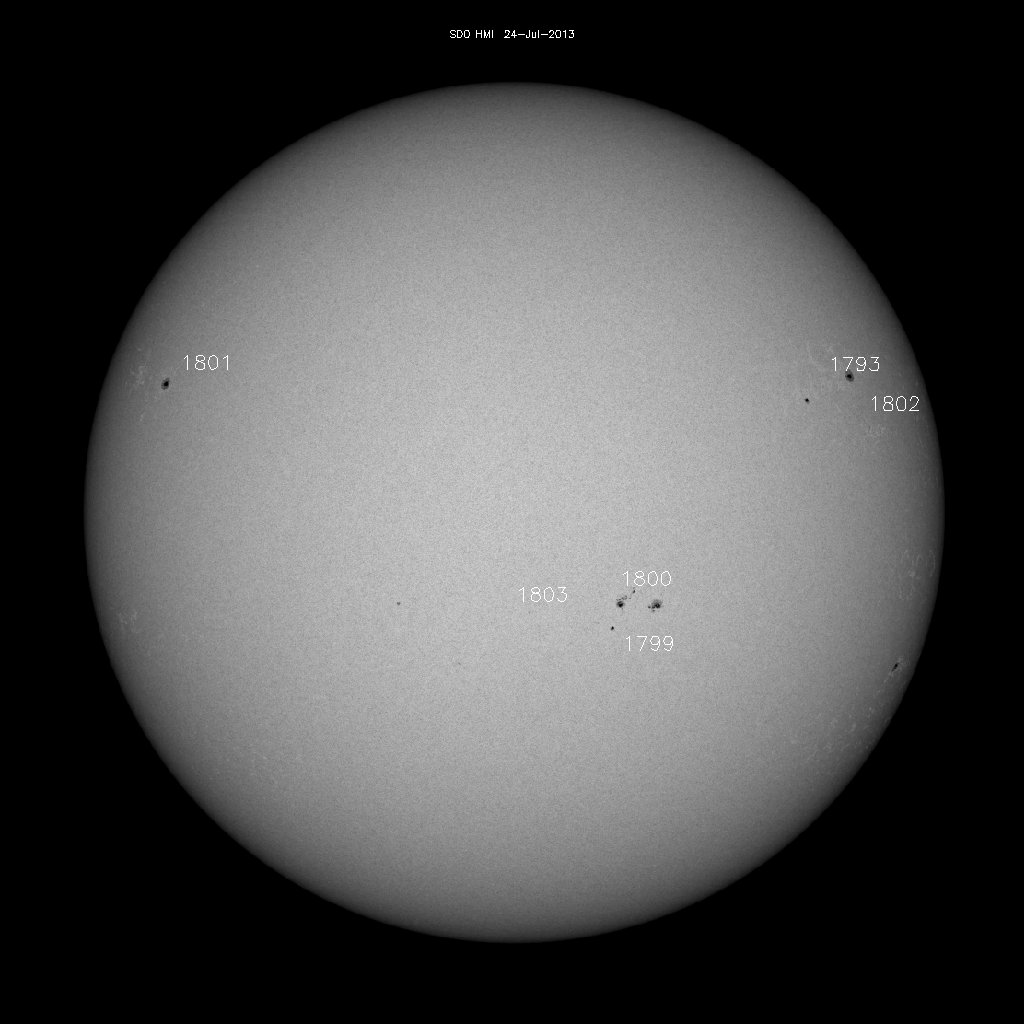 Sunspot regions