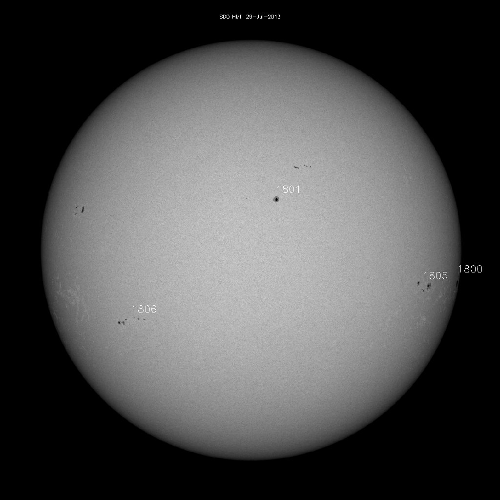 Sunspot regions