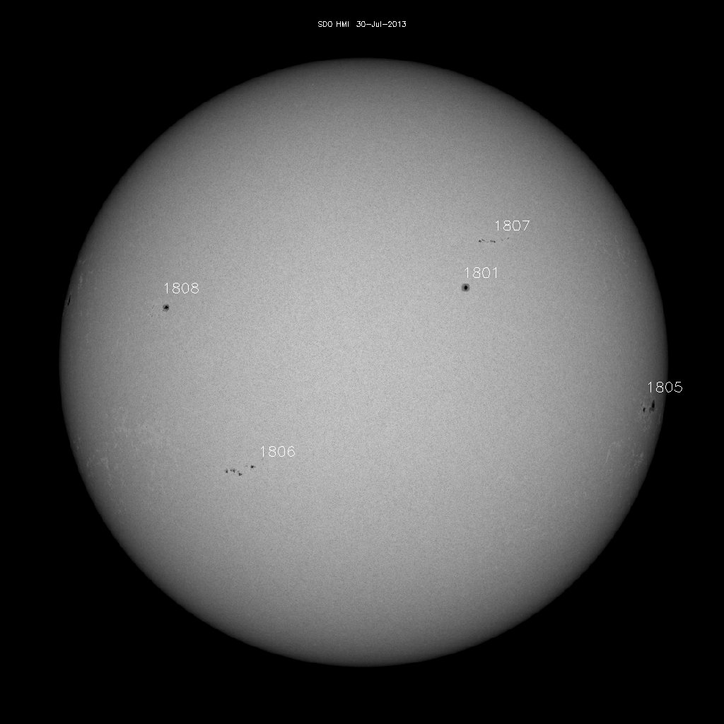 Sunspot regions