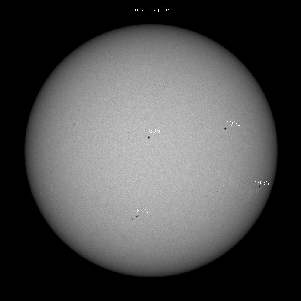 Sunspot regions