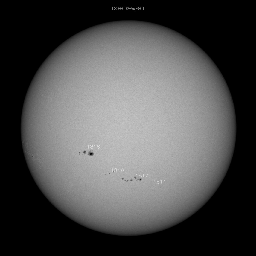 Sunspot regions