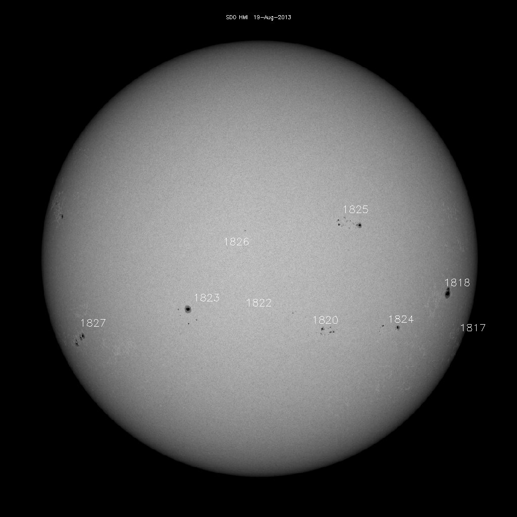 Sunspot regions