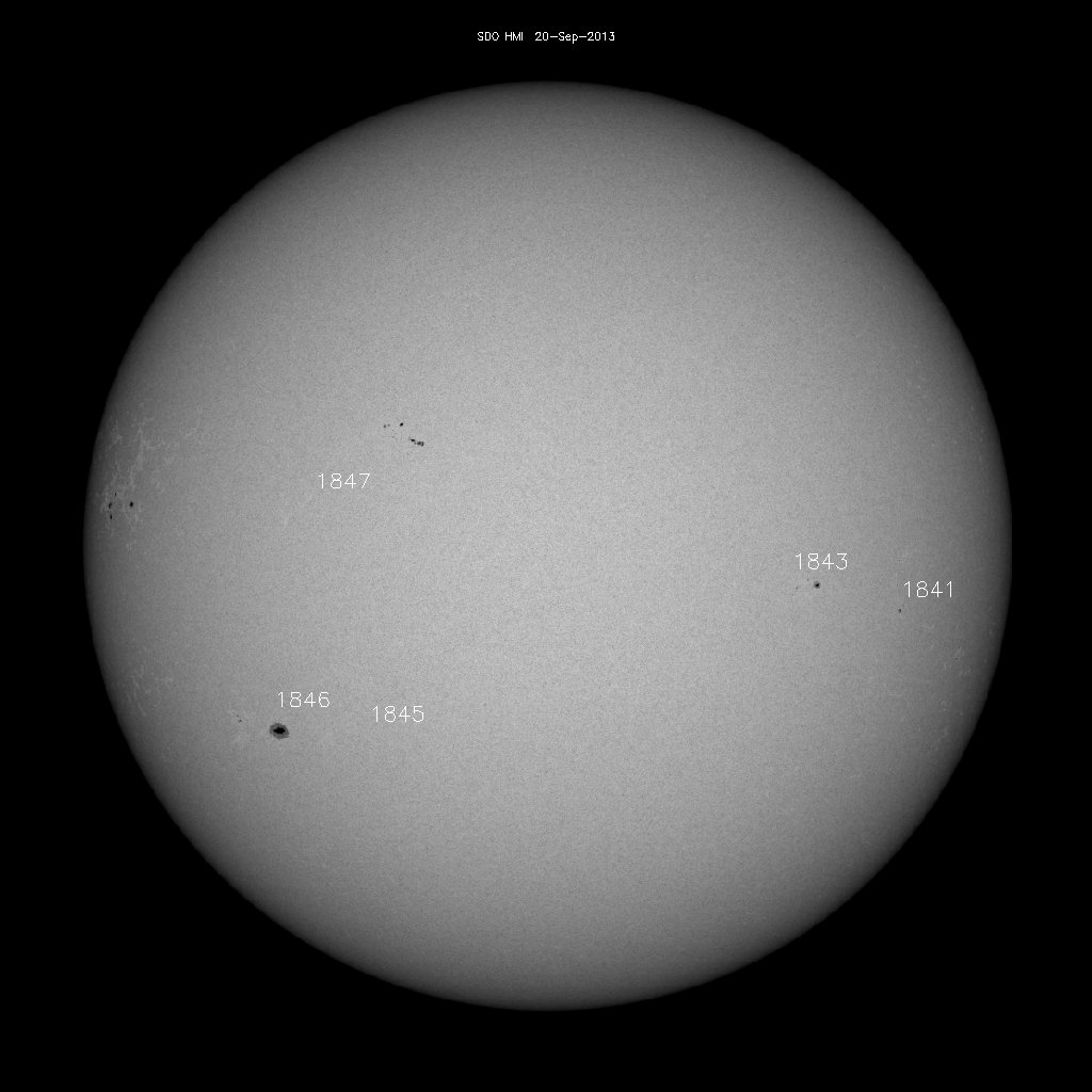 Sunspot regions