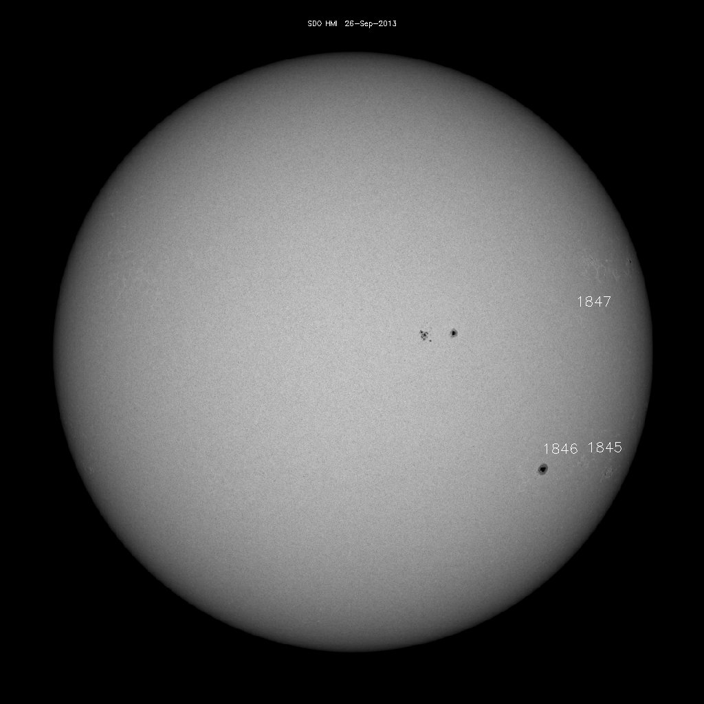 Sunspot regions