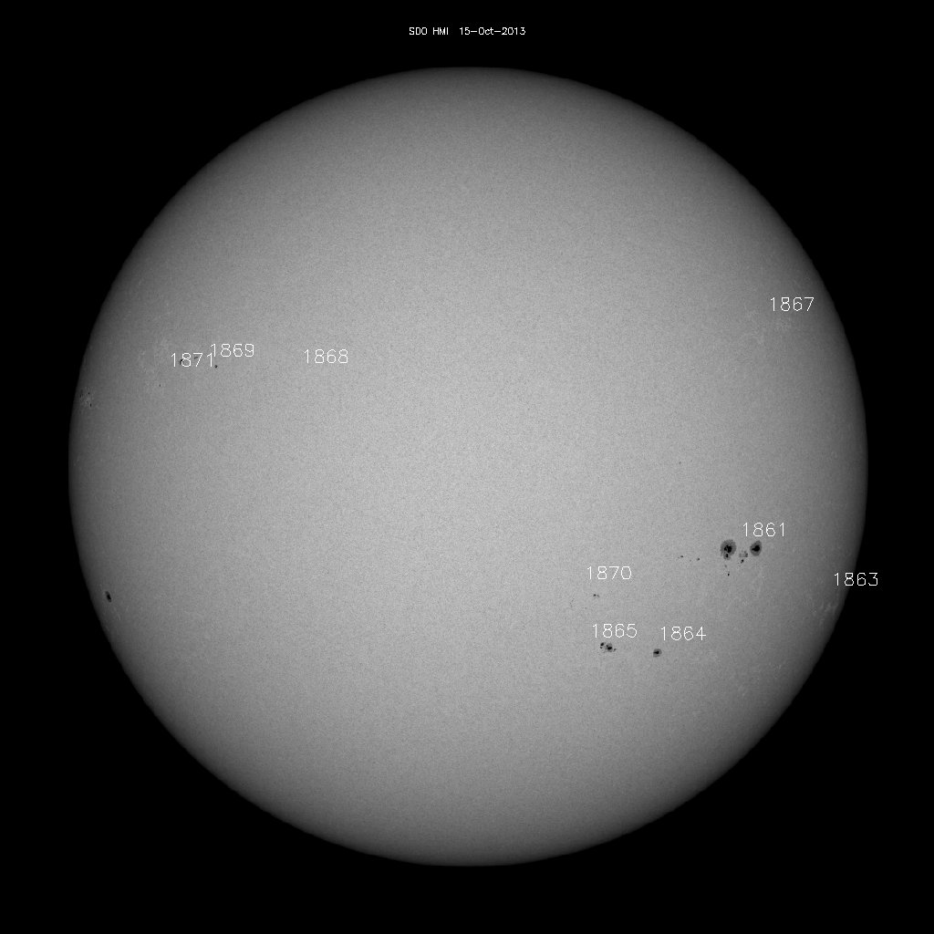 Sunspot regions