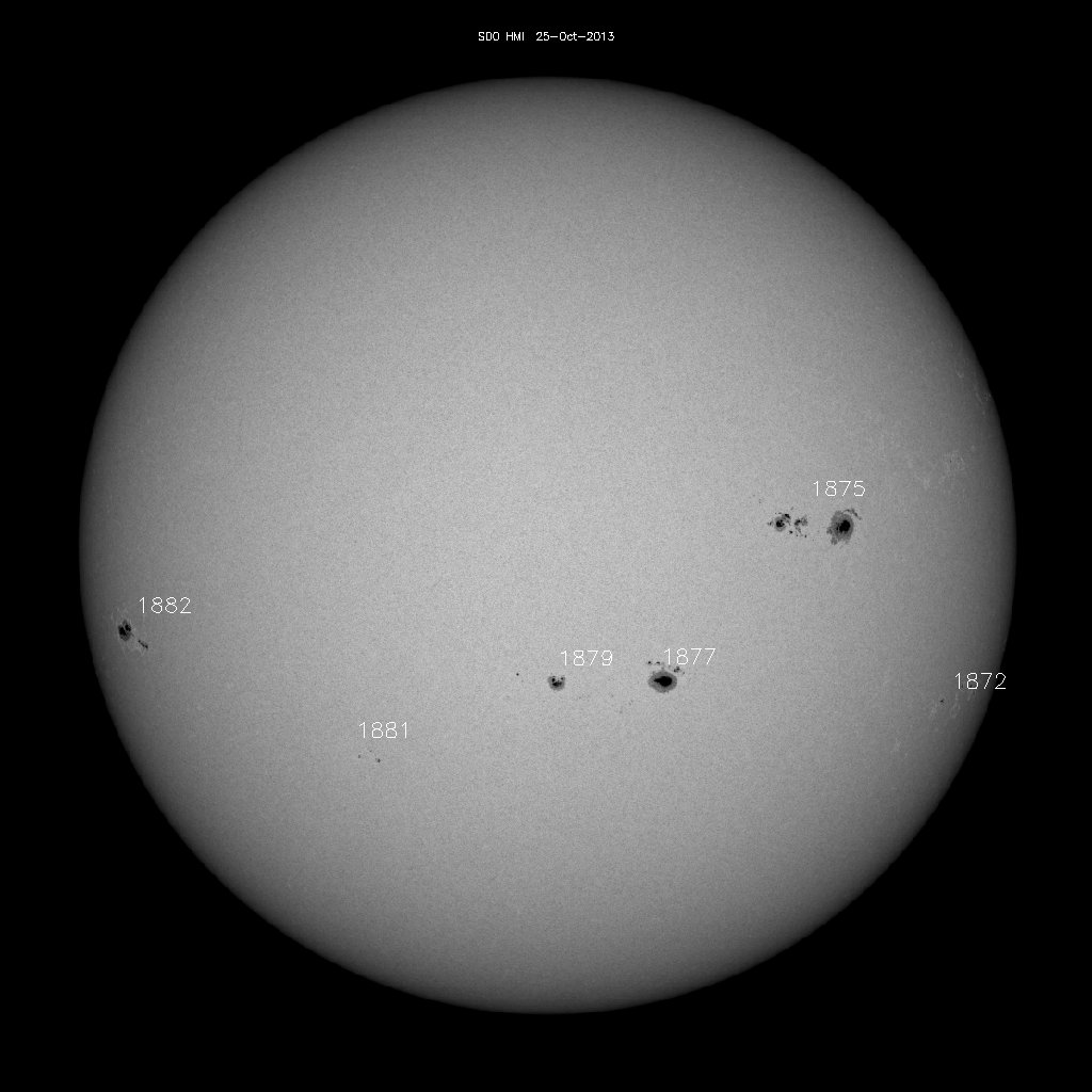 Sunspot regions