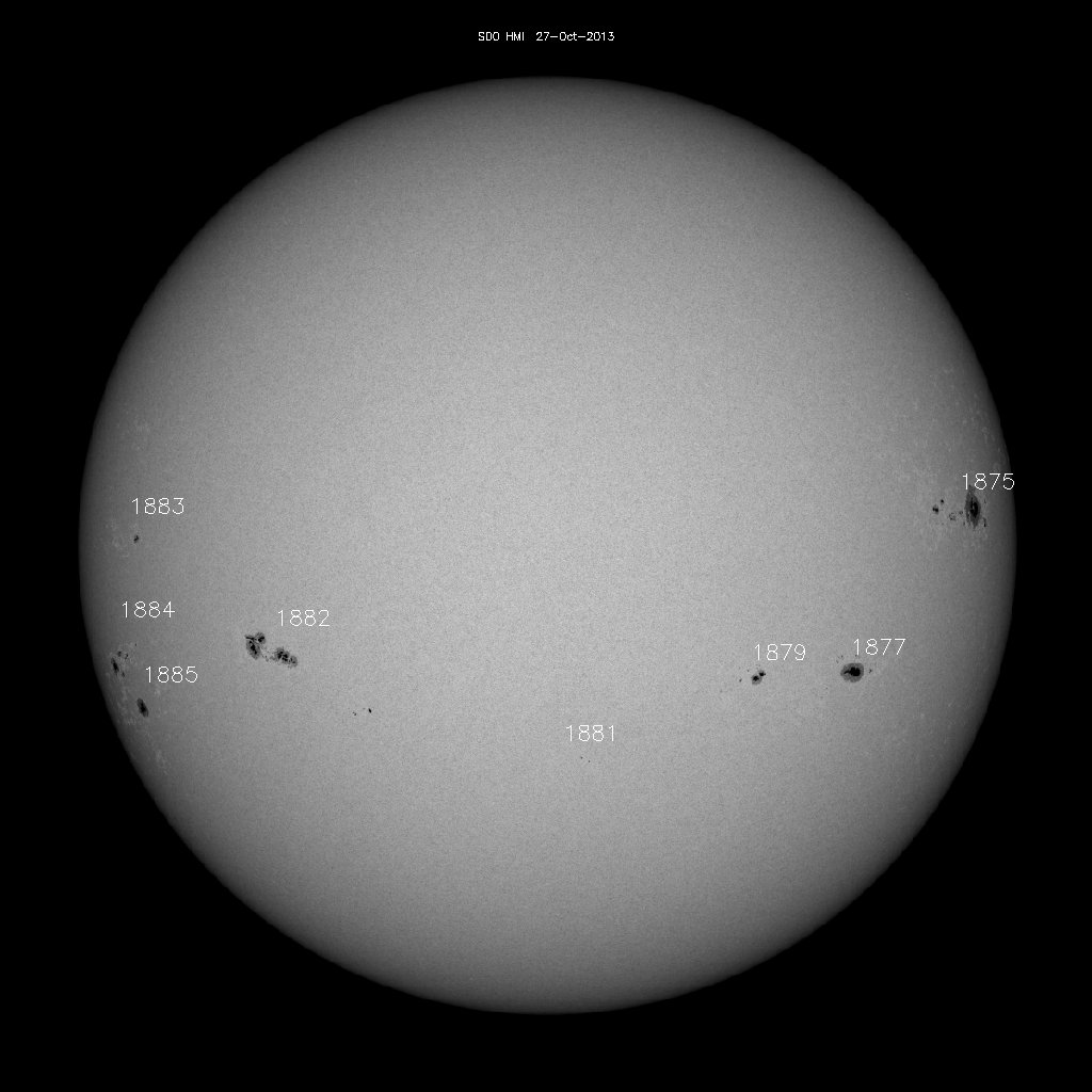 Sunspot regions