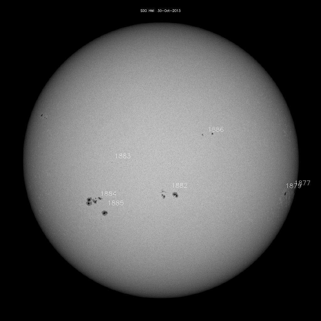 Sunspot regions