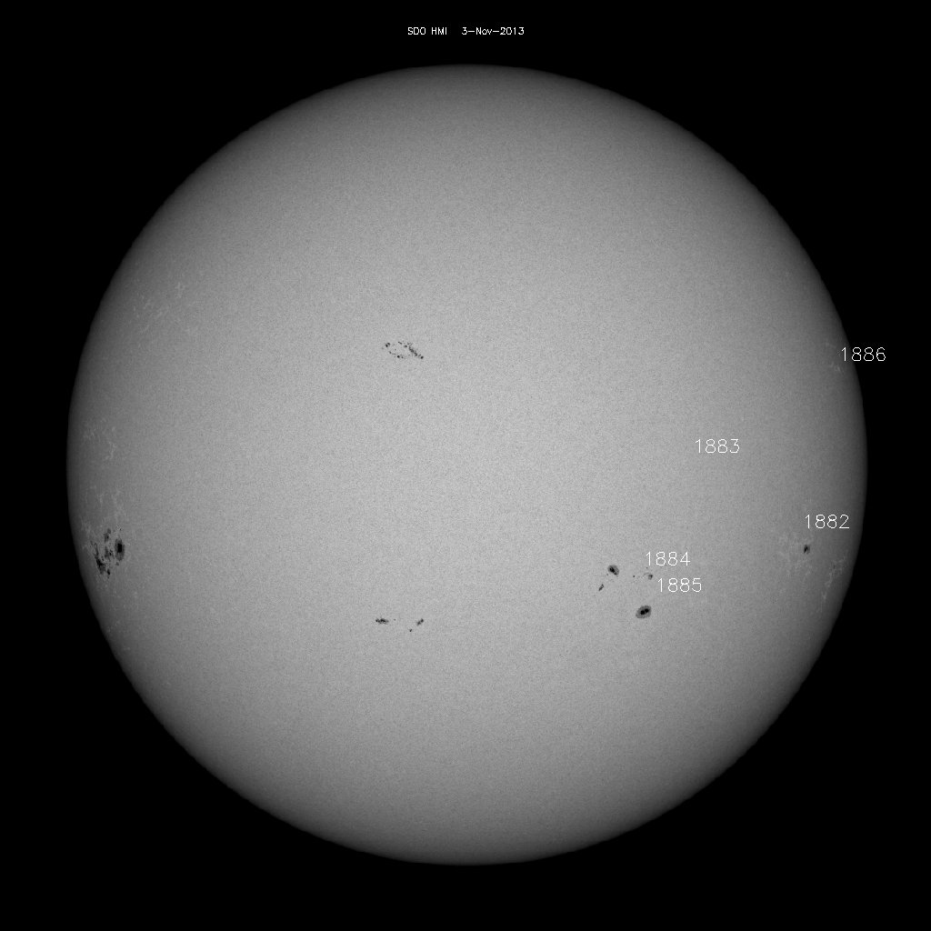 Sunspot regions