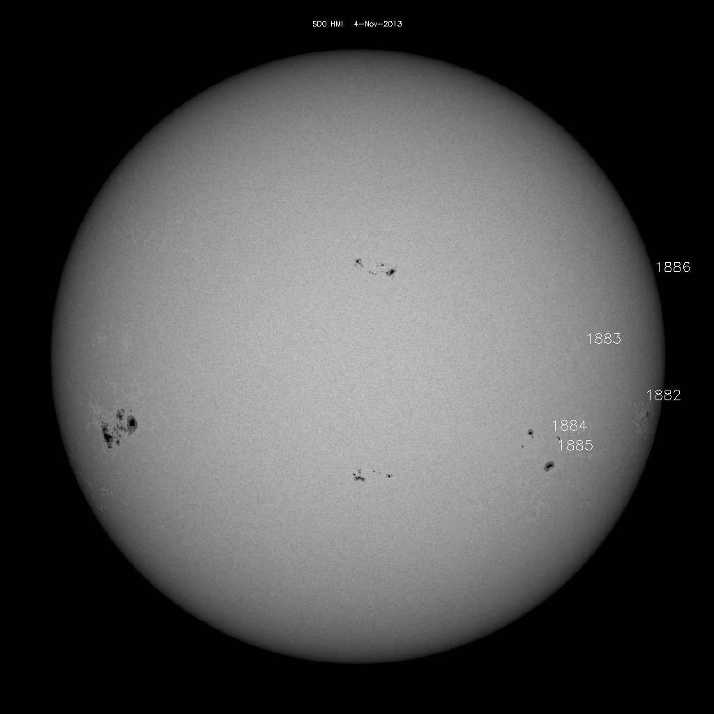 Sunspot regions