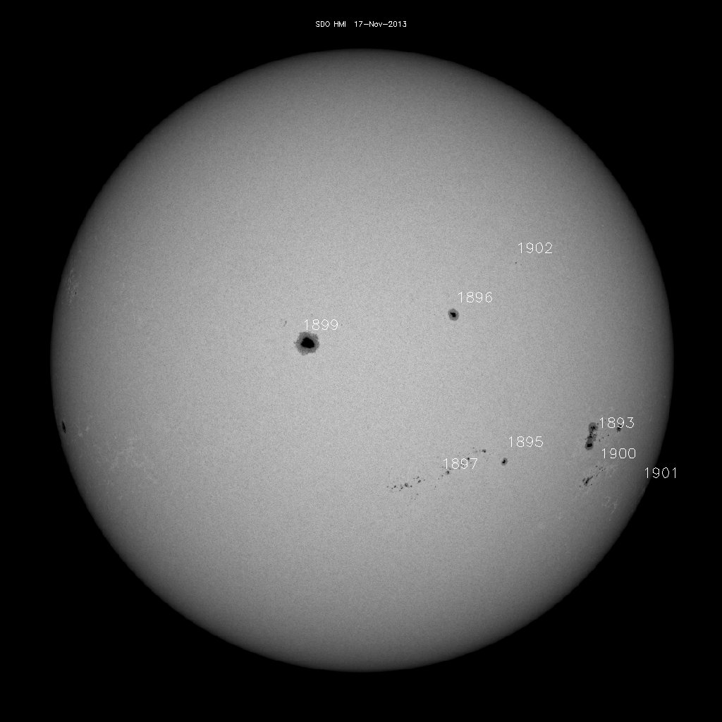 Sunspot regions