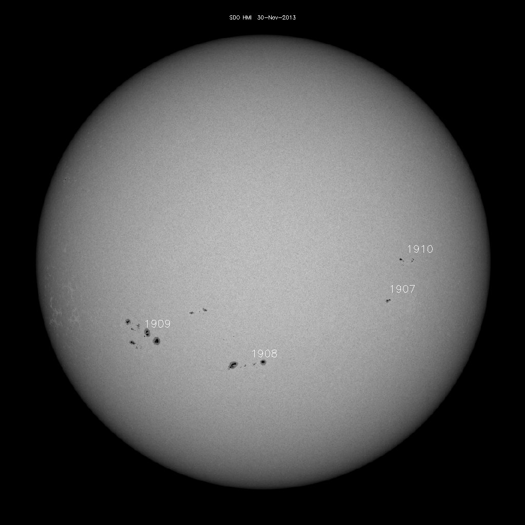 Sunspot regions