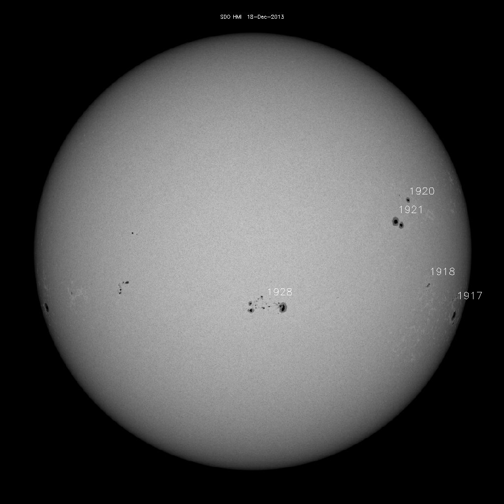 Sunspot regions