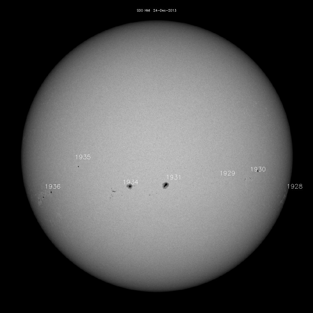 Sunspot regions