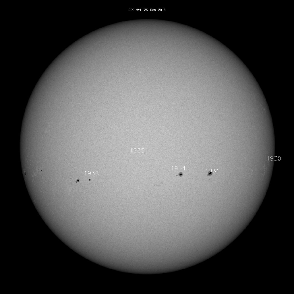 Sunspot regions