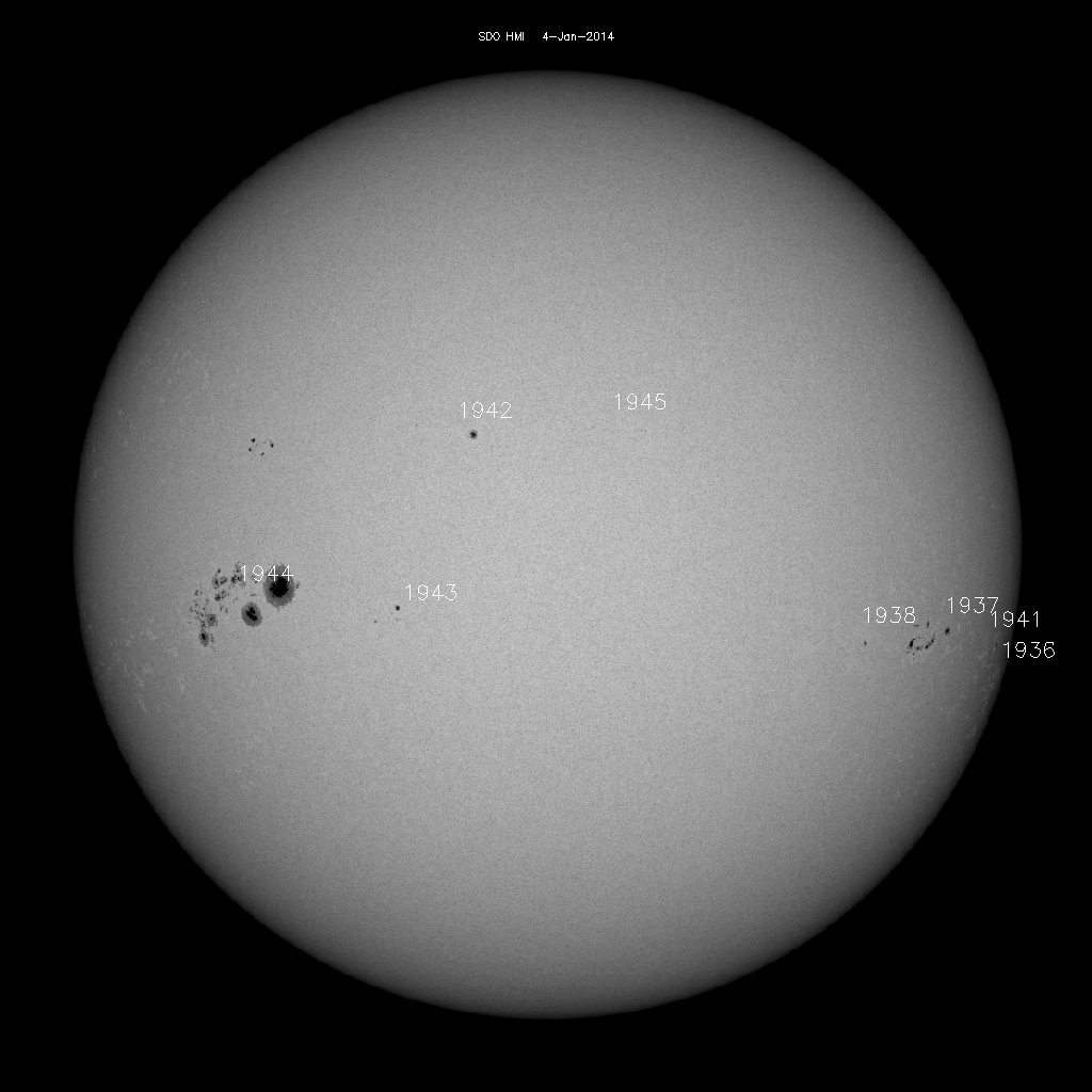 Sunspot regions