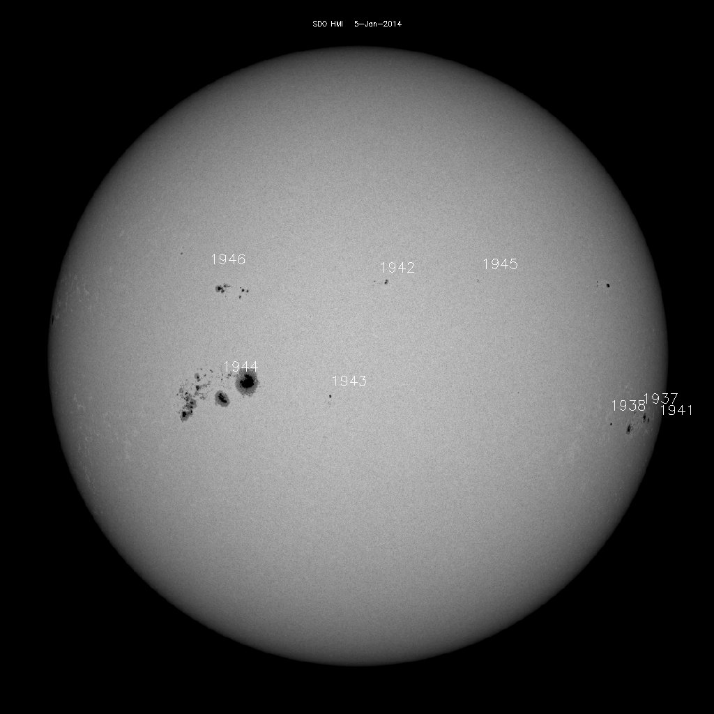 Sunspot regions