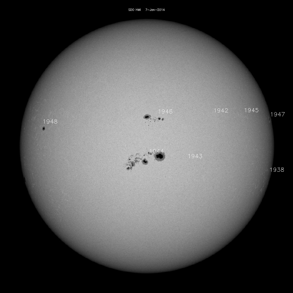 Sunspot regions