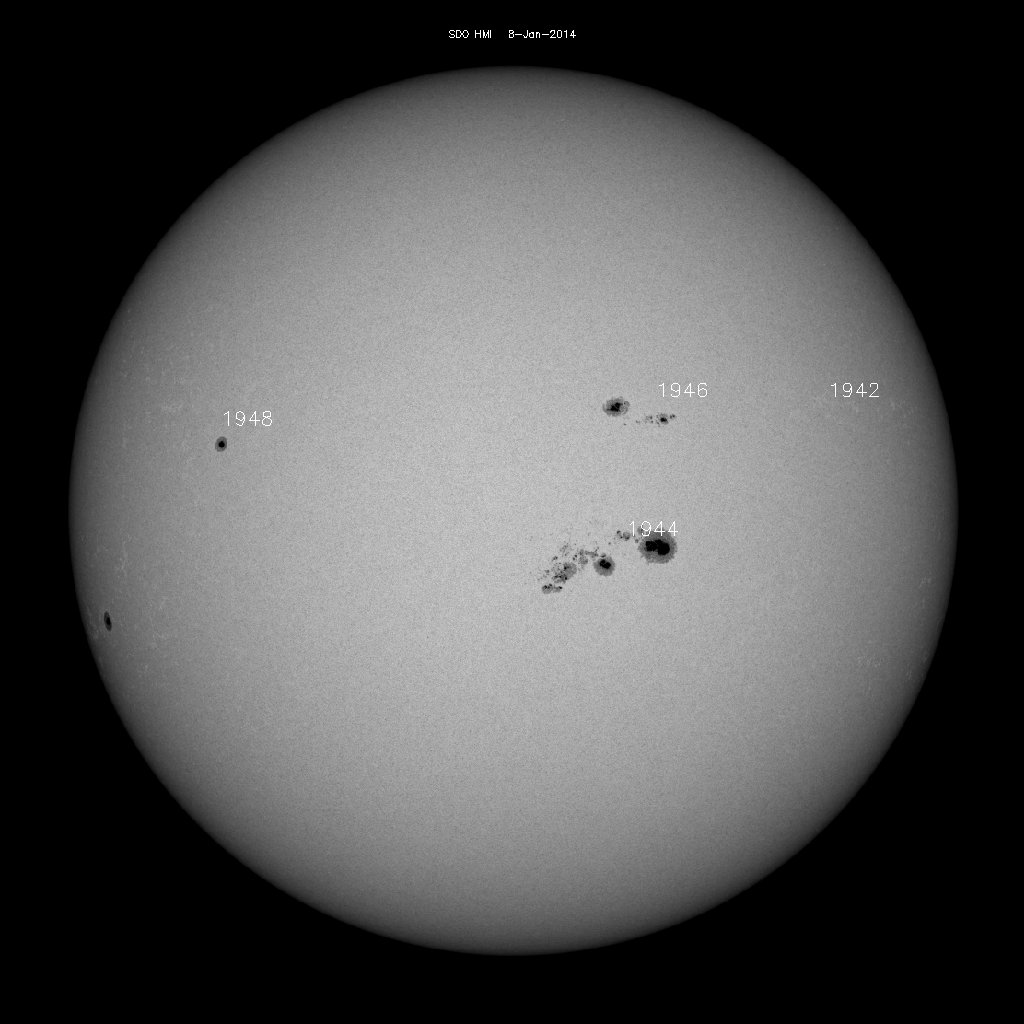 Sunspot regions