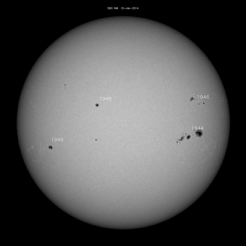 Sunspot regions