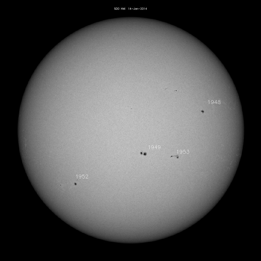 Sunspot regions