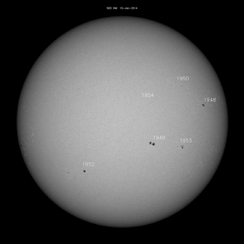 Sunspot regions