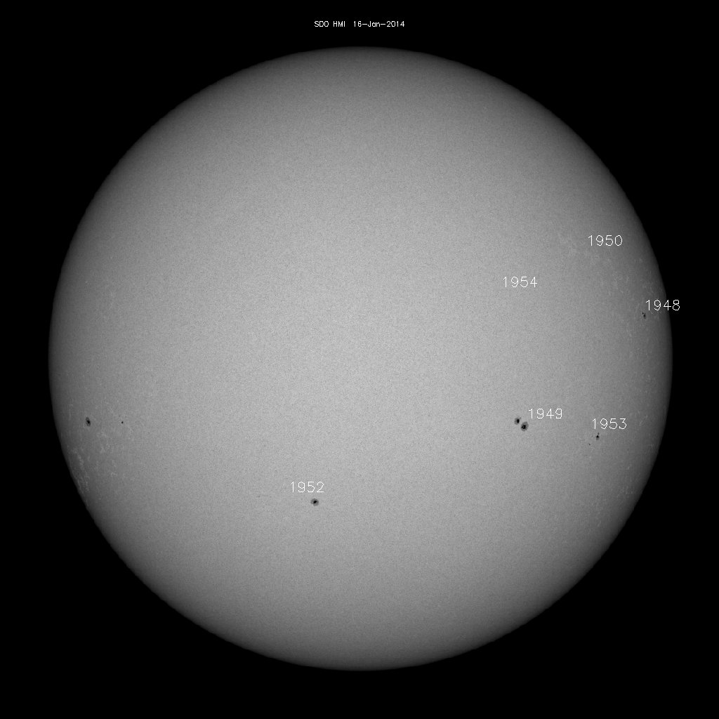 Sunspot regions