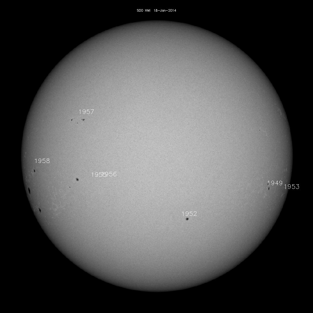 Sunspot regions