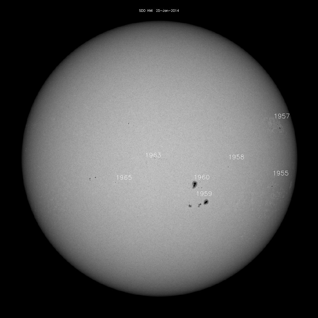 Sunspot regions