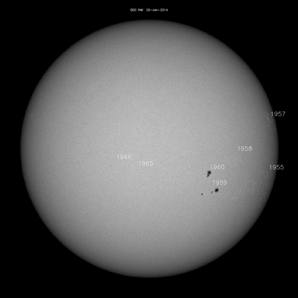 Sunspot regions