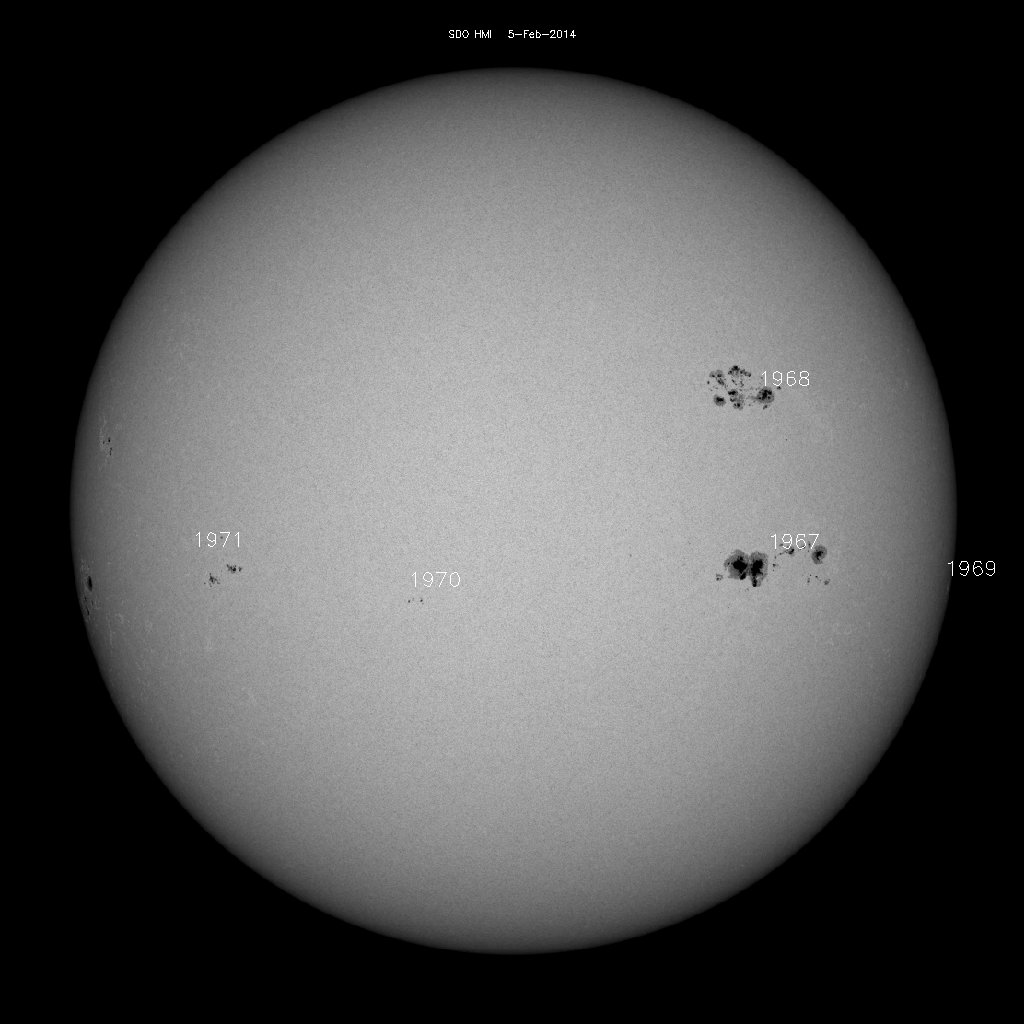 Sunspot regions