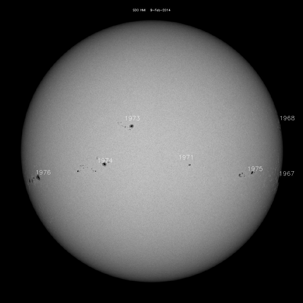 Sunspot regions