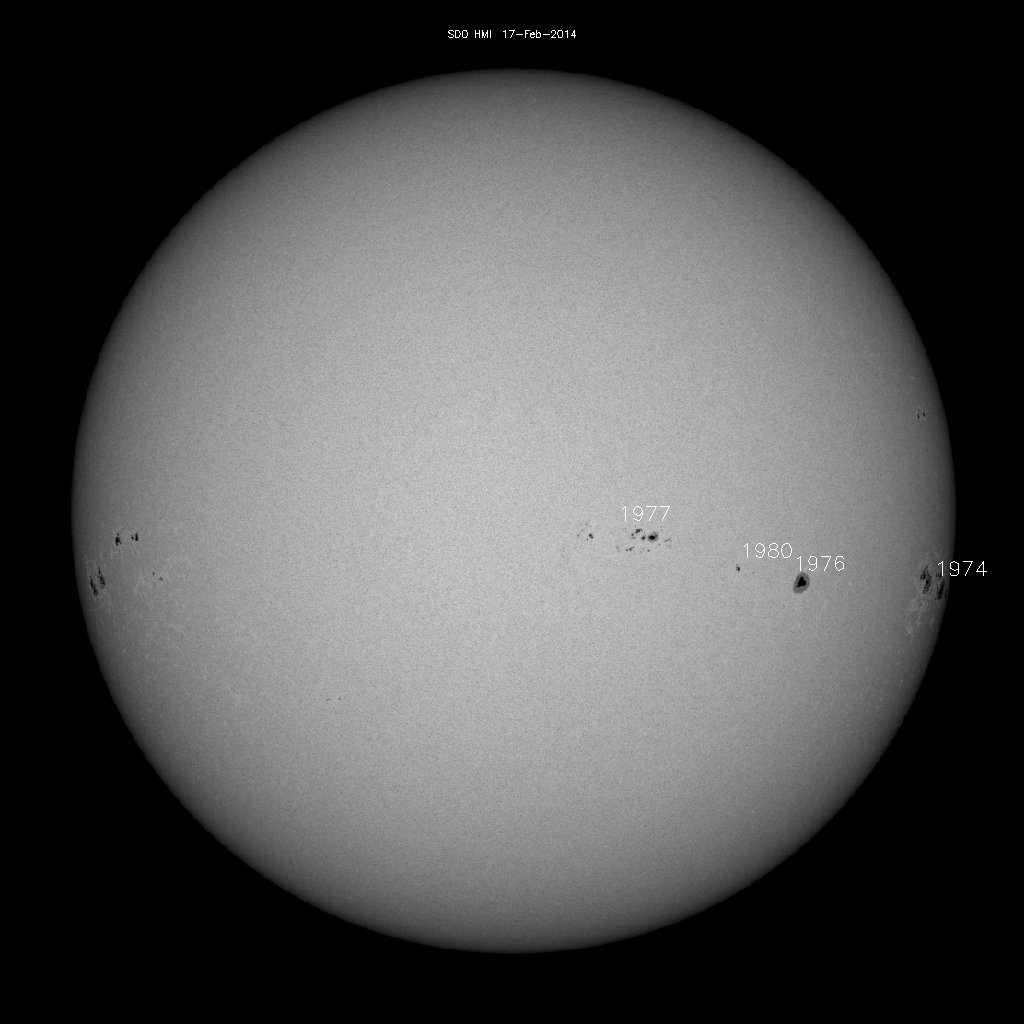 Sunspot regions