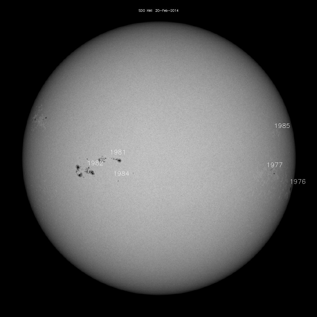 Sunspot regions