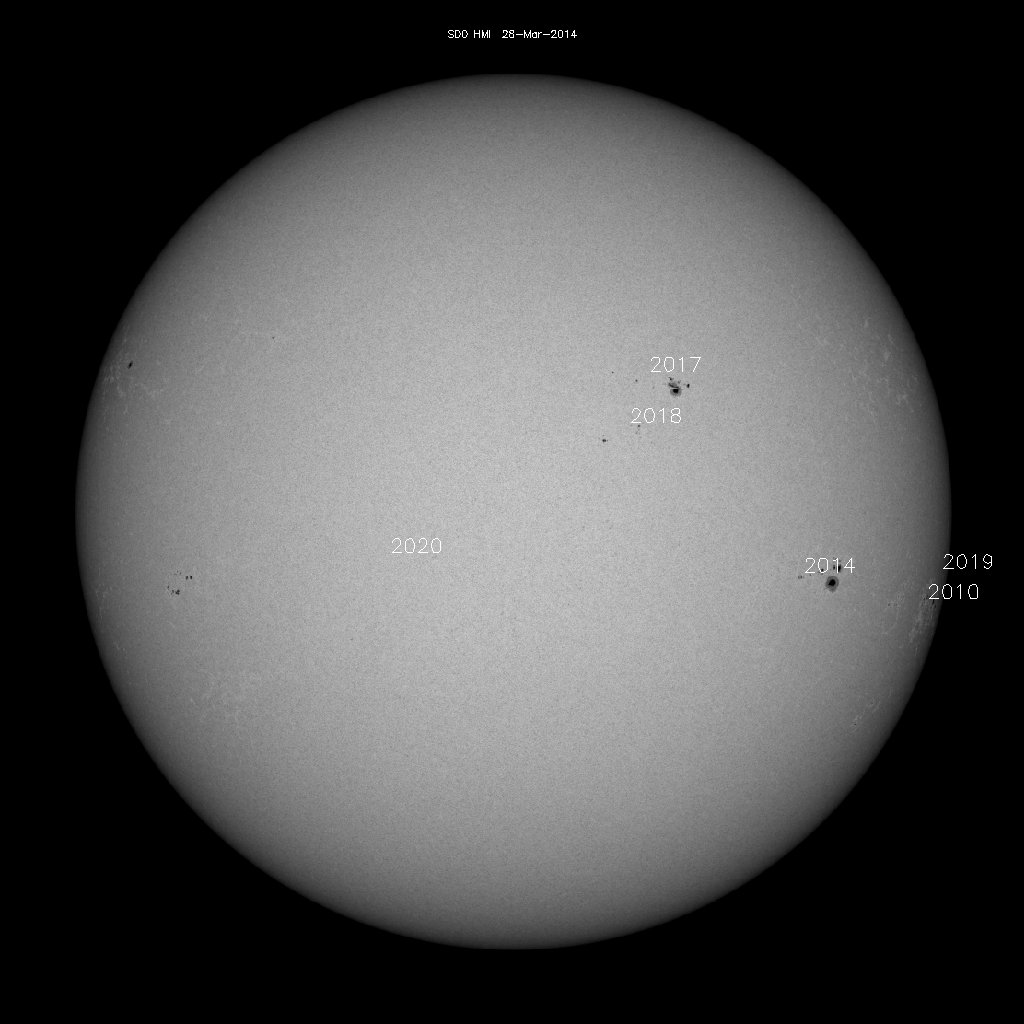 Sunspot regions