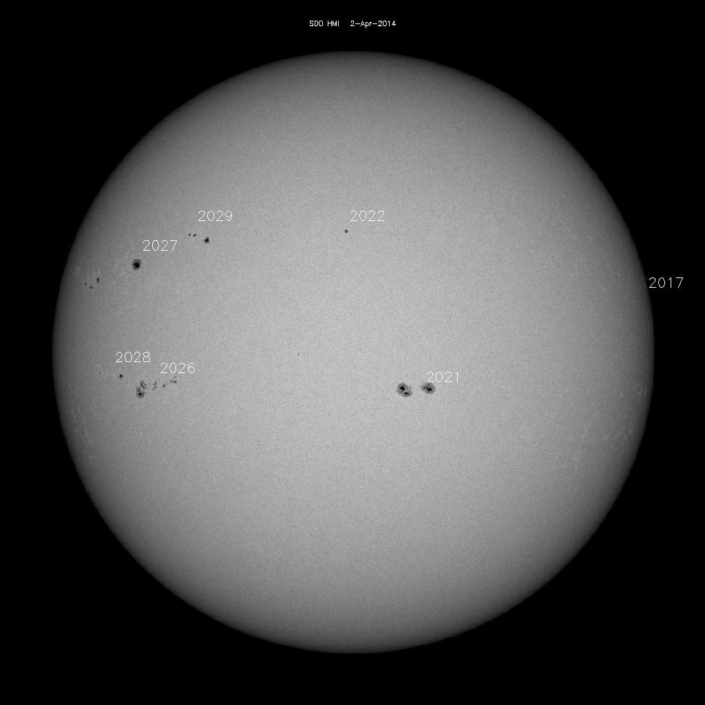 Sunspot regions