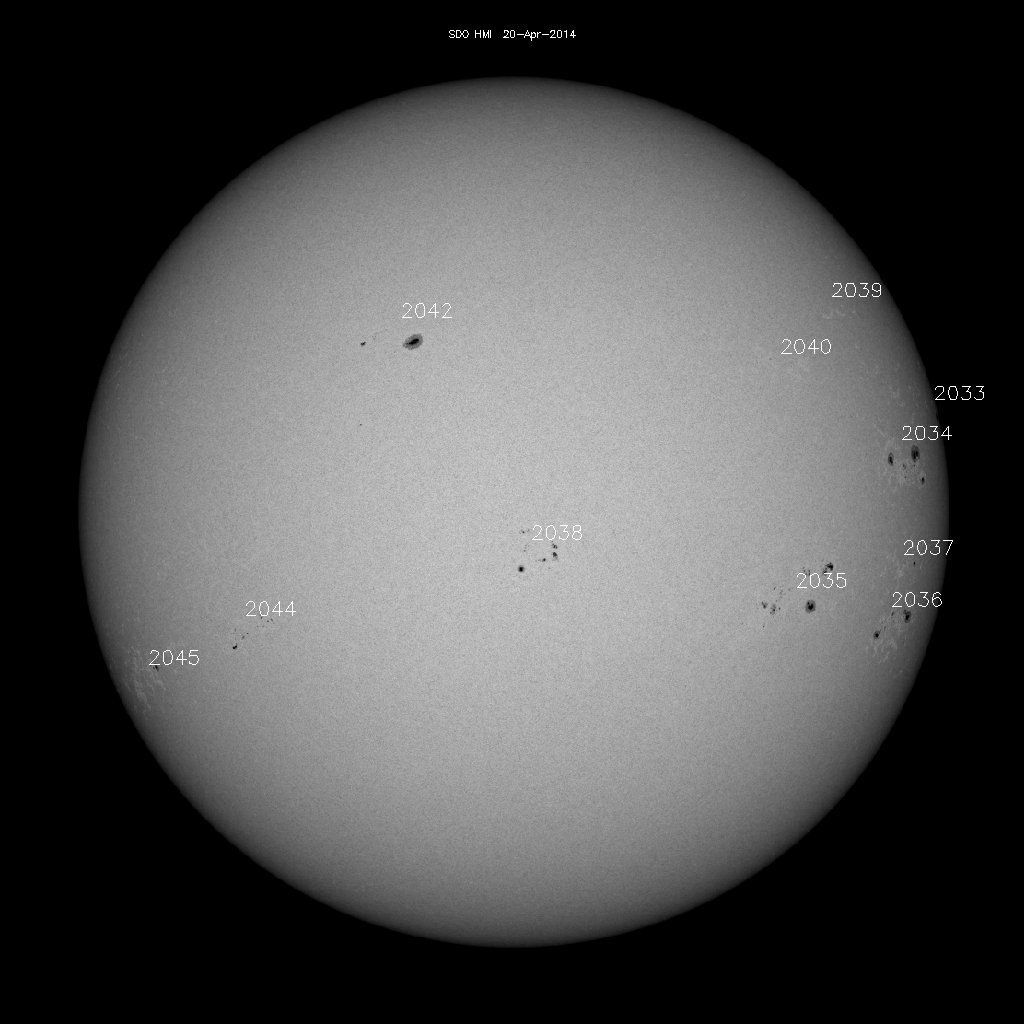 Sunspot regions