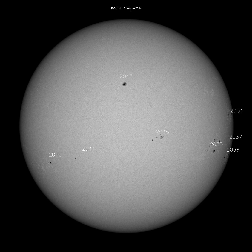 Sunspot regions