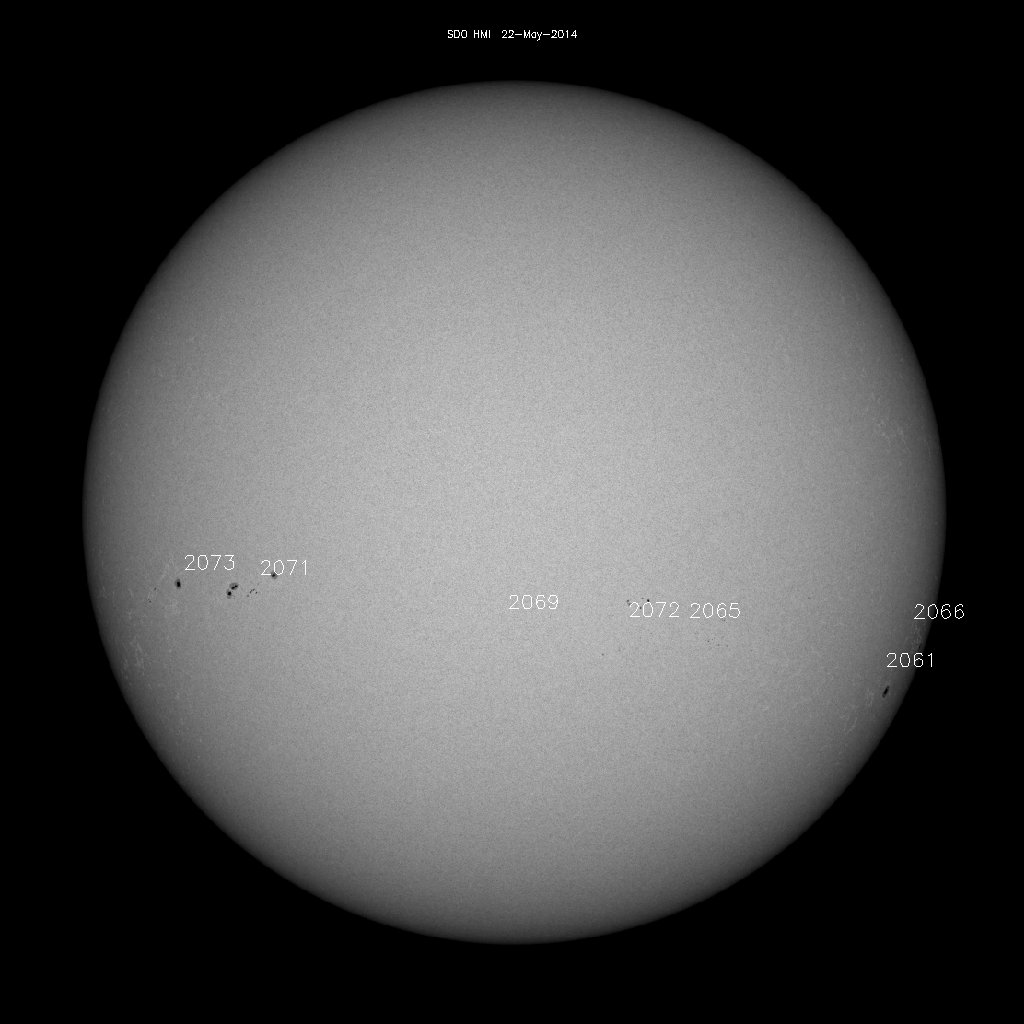 Sunspot regions