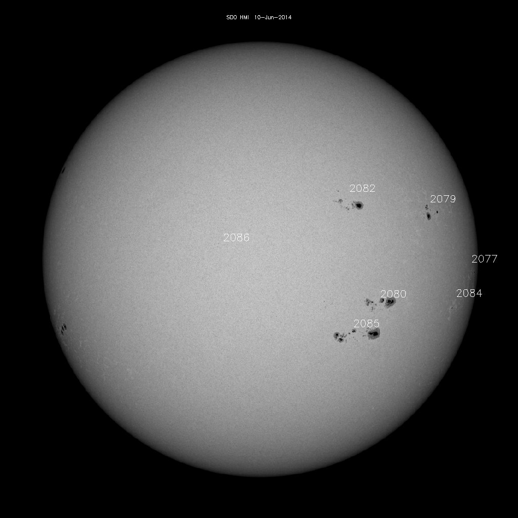 Sunspot regions