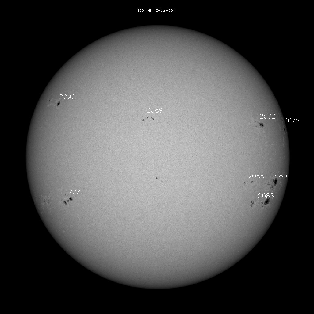 Sunspot regions