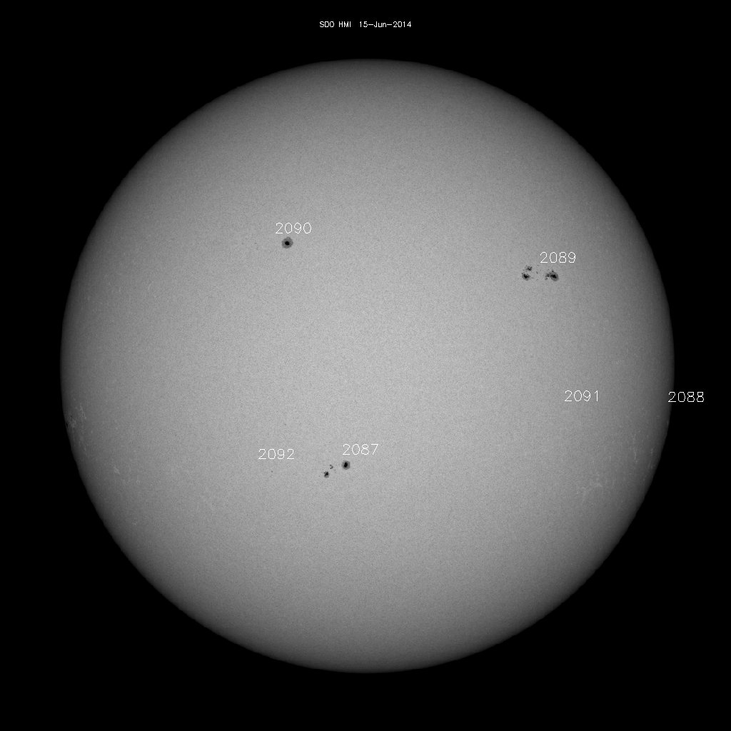 Sunspot regions