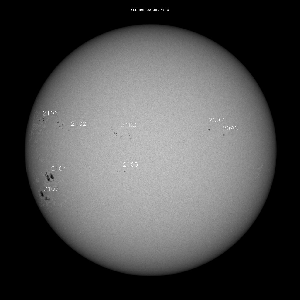 Sunspot regions