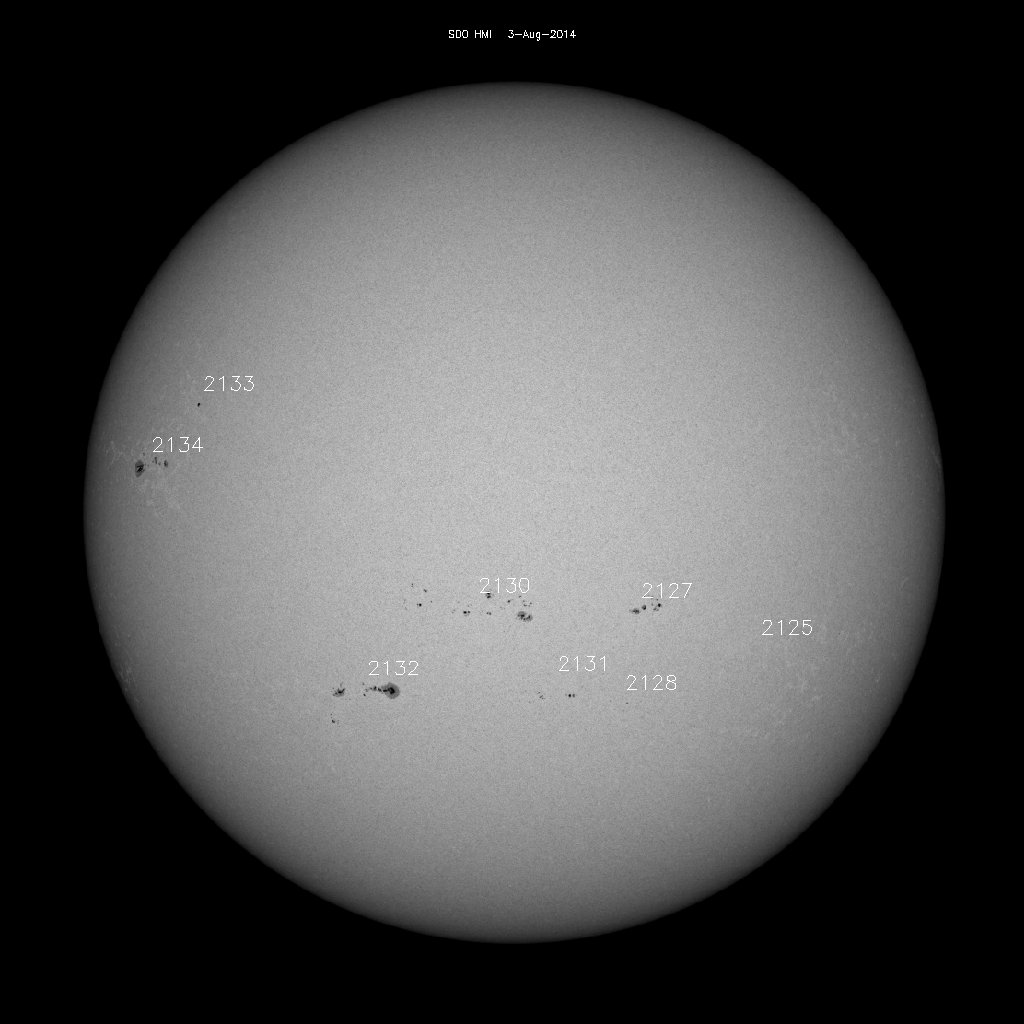 Sunspot regions