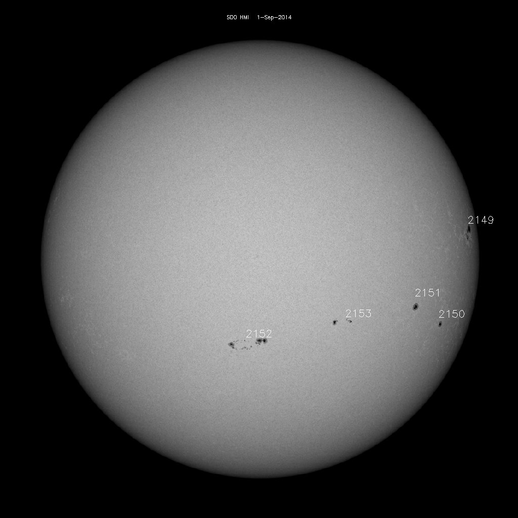 Sunspot regions