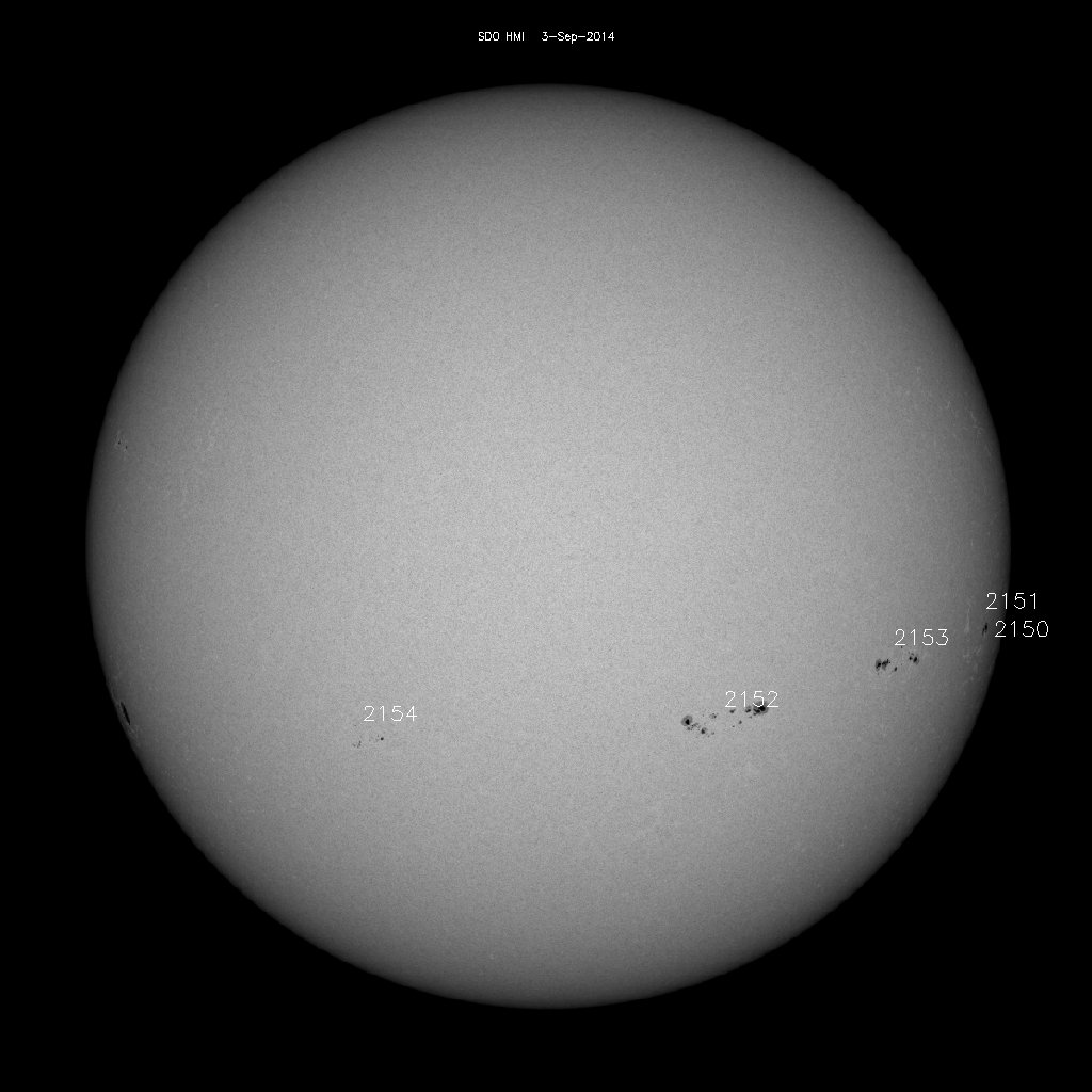 Sunspot regions