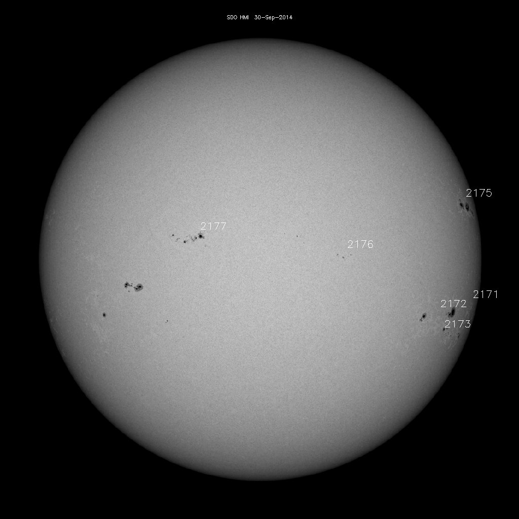 Sunspot regions