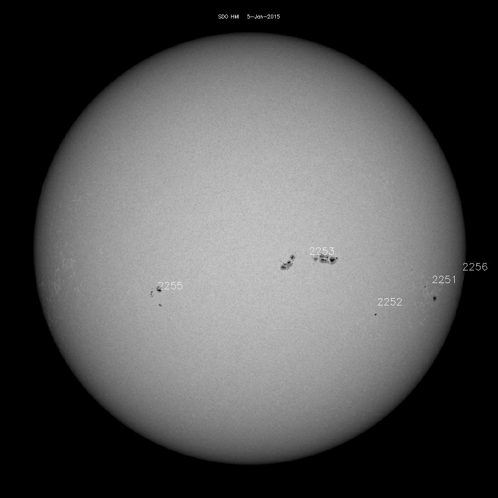 Sunspot regions