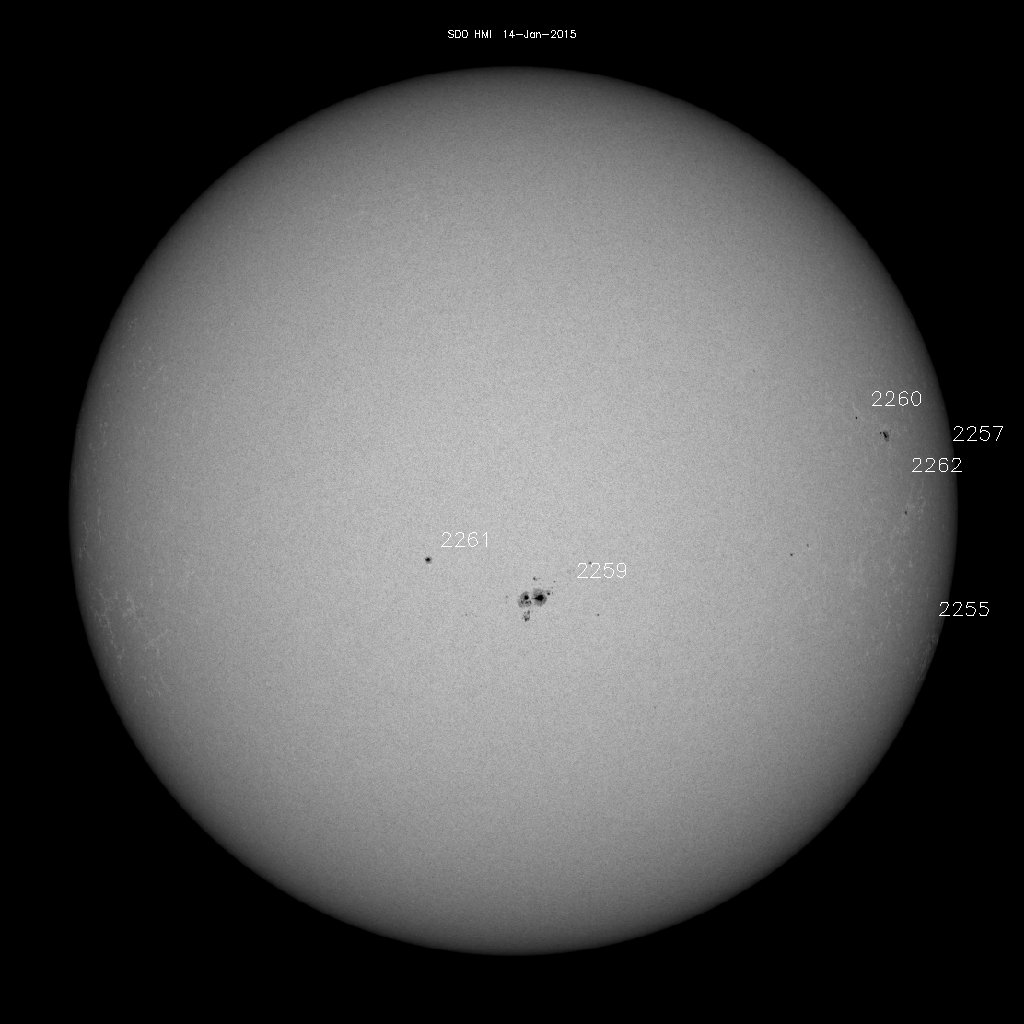 Sunspot regions