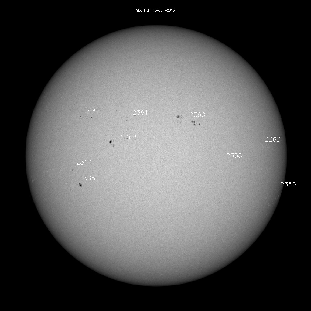 Sunspot regions